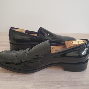 Cole Hann Patent Leathet Shoe Mens 13M Wedding Tuxedo Dressy Black Tie Shiny